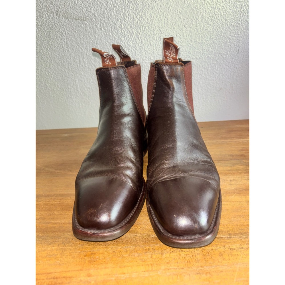 RM Williams Craftsman Brown Leather Chelsea Boots Size 9